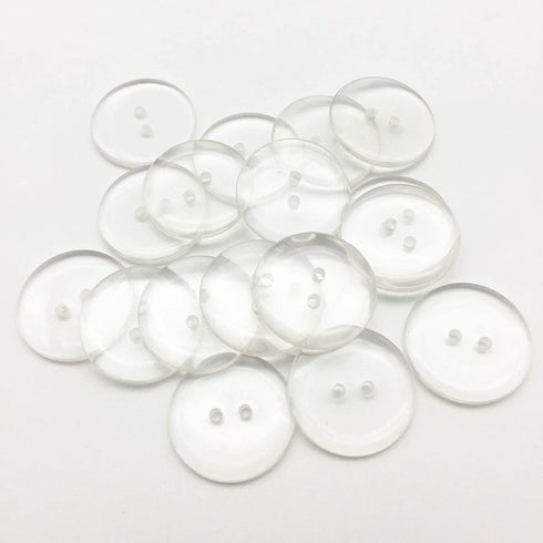 15mm Clear Transparent Resin Round Buttons, DIY Sewing Garment Accessories, Appliques Button Embellishments for Scrapbooking, DIY Craft - 100 Piec...
