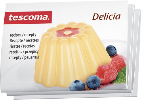 Tescoma 630590.00 Pudding Molds, Custard Mould, Set of 4 Cups with Lid...