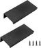 2PCS Back Mount Finger Edge Pull 80mm/3.15", Aluminum Hidden Handle Concealed Tab Pulls for Home Kitchen Living Room Door Drawer Cabinet (Black, S...