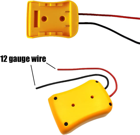 Power Wheels Battery Adapter Fit for DeWalt 20V Battery Connector with 12awg Wires 2Packs...