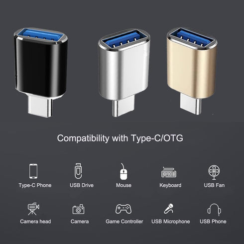 MINCHEN Type C Male to USB3.0 Female Adapter 10 Pack, USB Female to USB C Male Converter, USB Type C Connector Charge & Data Sync for Laptop Car C...