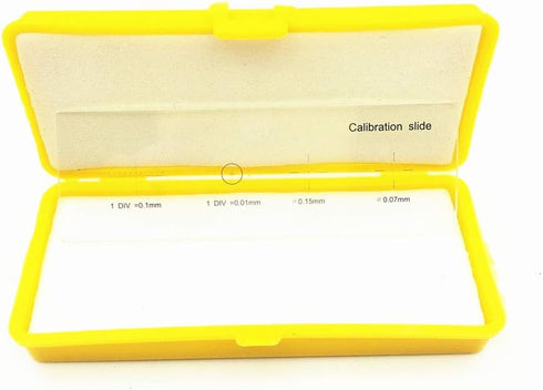 Microscope Stage Micrometer Calibration Slide with 4-Scales and 0.01mm Multifunctional Reticle Calibrating Ruler...