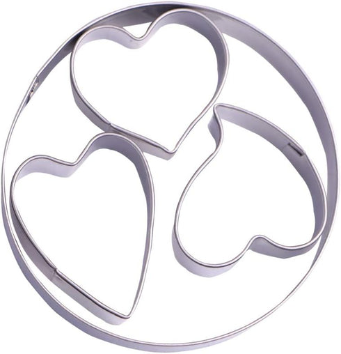 Mini Heart Cookie Cutter Set - 4 Piece - Stainless Steel...