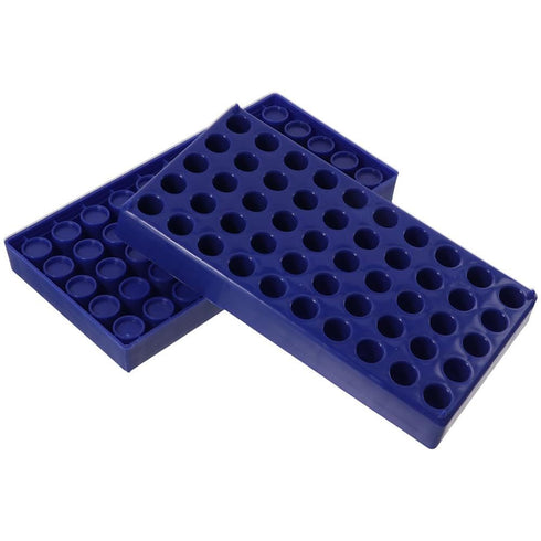 Lab Tube Stand 2PCS Polypropylene High Quality Blue 2ml Vial Rack Multi Function 50 Wells Stackable Tube Rack Laboratory Supplies...