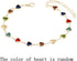 Butterfly Love Heart Adjustable Chain Link Anklet Foot Barefoot Bling for Women Jewelry Inlay Summer Beach Holiday Colorful 17/21+5cm Sparkling Fa...