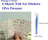 5D Embossed Nail Stickers with Tweezer,4 Sheets Nail Art Stickers Self-Adhesive Cute Cat Pattern Nail Stickers for Acrylic Nails Supplies for Wome...