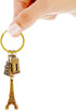 Juvale 6 Pack Paris Keychain, France Souvenir Gift, Eiffel Tower, French Flag, and Arc de Triomphe Metal Key Rings...