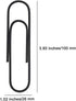 50 Pack Large Jumbo 4 Inches Long Paper Clips - 100mm Office Supply Paper Clip - Cute Paper Needle - Heavy Duty Bookmark(Black)...