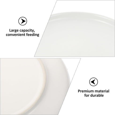 Ceramic Cat Bowls, Shallow Dog Bowls Whisker Stress Cat Dishes, Relieves Fatigue for Food Shallow Kitten Bowl Pet Bowl Dog Feeder Pet Food Dish St...