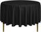 Lann's Linens - 90" Round Premium Tablecloth for Wedding/Banquet/Restaurant - Polyester Fabric Table Cloth - Black...