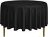 Lann's Linens - 90" Round Premium Tablecloth for Wedding/Banquet/Restaurant - Polyester Fabric Table Cloth - Black...