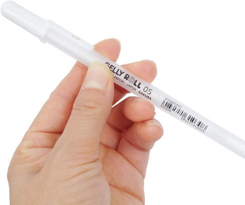 SAKURA GEL PEN GELLY ROLL THIN 0.5MM - WHITE - PROFESSIONAL USE...