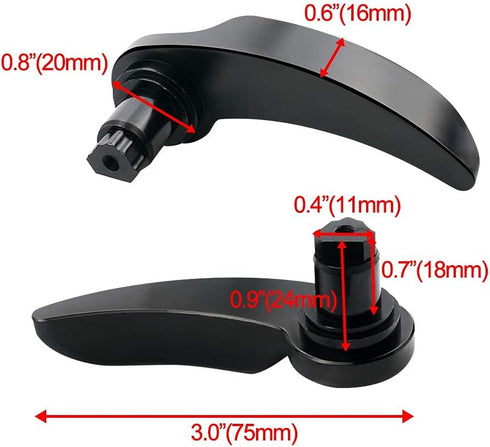 MDPROMCP Black Saddlebag Latch Lever - Saddle Bag Lid Lifters Aluminum Compatible with Harley Davidson 2014-2024 Street Glide Road King Special Ro...