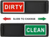 Dishwasher Magnet Clean Dirty Sign, Dirty Clean Kitchen Message Sign with Adhesive Stickers Slide Indicator to Show Dishes/Washing Machine Clean o...
