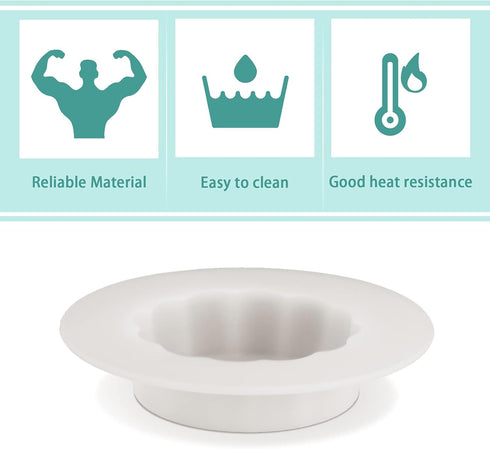 4 pcs Silicone Wax Melt Liners Reusable Wax Warmer Containers Leakproof Candle Holder Liner Tray for Scented Candle Pluggable Melter and Burner(4 ...