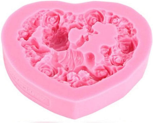 Heart Shaped Cupid Silicone Mold?loving heart Silicone Jelly Sugar Chocolate Fondant Molds for Sugarcraft Candy Cake Decoration Cupcake Topper Ice...