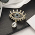 ROFARSO Lucky Charm Evil Eye with Tears Aojo Brooch Pin for Women Fully-Jewelled with Rhinestone Crystal for Wedding Party Prom Gift Accessories f...