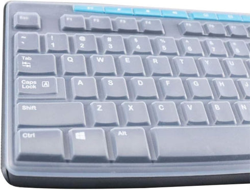 Silicone Keyboard Protector Skin Cover Compatible with Logitech MK295 MK275 K200 MK200 K260 MK260 K270 MK270 Desktop Keyboard (Clear, Compatible f...