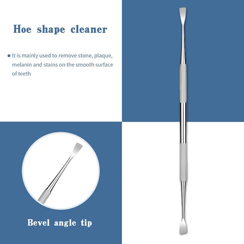 6 Pieces Dental Tools Set, Professional Stainless Steel Dental Hygiene Cleaning Kit with Case, Including Dental Mirror, Plaque Tartar Remover for ...
