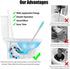 HOMEGOAL Toilet Plunger, Siphon Type Toilet Clog Remover, Flexible Rubber Head Stainless Steel Handle, Toilet Dredge Tool, Squeegee (Blue)...