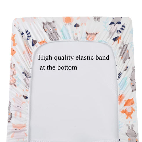 Changing Pad Cover Set 3 Pack Jersey Knit Ultra Soft for Baby Boys Girls Elephant Tiger/Fox/Grey...