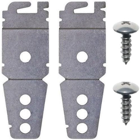 (2 Pack) Undercounter Dishwasher Brackets With Screws -Compatible With Whirlpool 8269145 or WP8269145 - Replacement Aftermarket Part