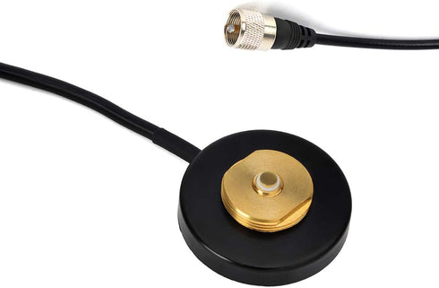 UAYESOK Mini NMO Mount Magnetic Base W/5M Low Loss Coax Cable for NMO Mobile Antennas...