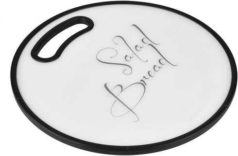 Elegant Round Shape White Plastic Cutting Board, with a Hanging Hole Plastic Chopping Board, Kitchen Tool Cutting Mat for Home Kitchen Sushi Resta...