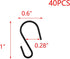 T Tulead Mini Hanging Hooks Iron Hooks Hanger 26×15mm/1"×0.6" Mini S Hooks Pack of 40 for Hanging Pot,Plants,Jewelry...
