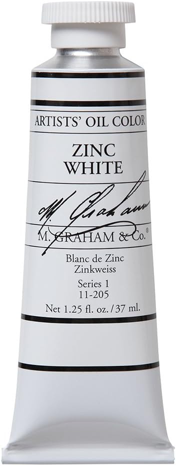 M. Graham Artist Oil Paint Zinc White 1.25oz/37ml Tube...