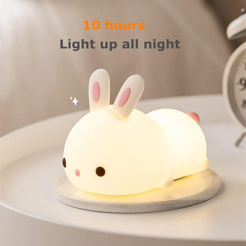 Cute Kids Night Light Night Lamp Night Lights for Kids Bedroom Toddler Baby Portable Silicone Battery Led Nightlight Nursery (Cute Bunny)...