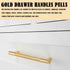 2 Pcs Cabinet Handles Gold Drawer Handles Pulls Kitchen Drawer Handles Furniture Handles for Kitchen Cupboards Chest of Drawers...