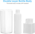 minkissy Lotion Cream Pump Container Airless Skincare Bottles 15ml+30ml+50ml Refillable Stretchable Cosmetic Bottle Dispenser White for Home Trave...