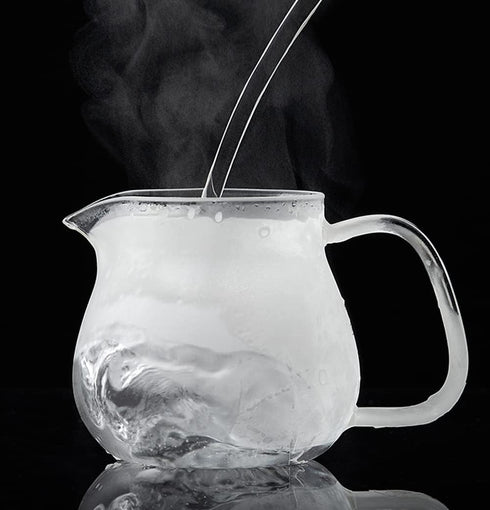IwaiLoft Glass Teapot with Removable Stainless Steel Filter Lid Stovetop & Microwave Safe Borosilicate Glass Kettle for Loose Leaf, Blooming Tea A...