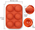 homEdge Semi Sphere Silicone Mold, 4 Packs Baking Mold for Making Hot Chocolate Bomb, Cake, Jelly, Dome Mousse - Diameter-2"...