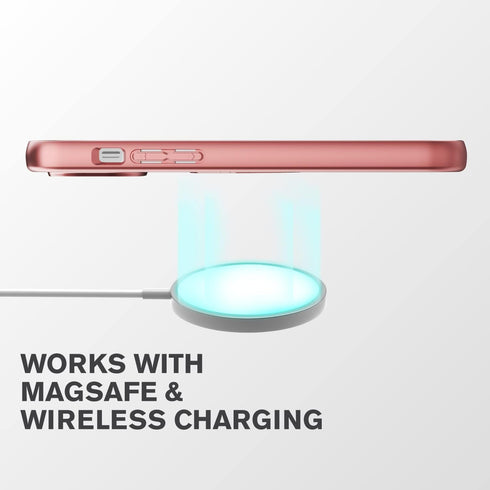 VENA vLove Glitter Clear Case Compatible with Apple iPhone 14/13 (6.1"-inch), Heart Shape (Magsafe Compatible) Dual Layer Slim Hybrid Clear Bumper...