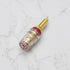 4Pcs Brass Crystal Long M8 Binding Post Heavy Duty Gold Plated Banana Jacks Insulated Binding Post for Speaker Amplifier Terminal Connector...