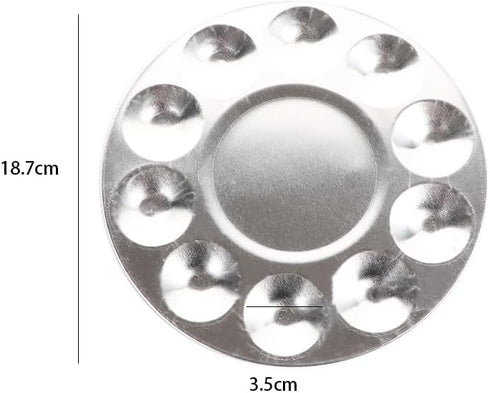 2PCS Paint Palette,Round Paint Palette Tray Metal Artist Watercolours Paint Mixing Palette Tray Paint Palette Tray for DIY Art Painting...