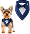Dog Wedding Bandana, Formal Dog Tuxedo Adjustable Pet Collar with Bow, Small, Medium and Large Dog Wedding Clothing, Birthday Gifts for Dogs (Medi...