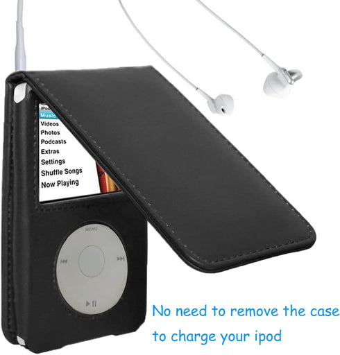 HAL V-TOP Leather Case for Apple iPod Video Classic 80G 120G 160G 60G Classic Protective with Movable Belt Clip Black...
