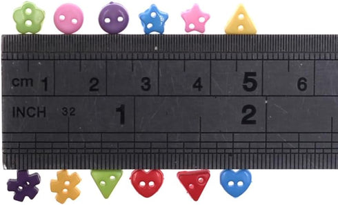 6mm 100Pcs Mixed Color and Style Mini Buttons for DIY Handmade Craft Art Sewing Doll Cloth Buttons...