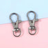 60 Pcs Premium Dark Grey Swivel Clasps Lanyard Snap Hooks with Key Rings, Key Chain Clip Hooks Lobster Claw Clasps for Keychain Clip Lanyard, Jewe...