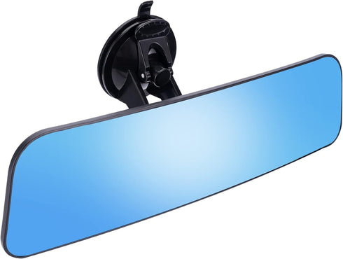 12'' Rear View Mirror Universal Rearview Mirror Interior Anti-glare Frameless Panoramic Wide Angle HD RearView Mirror with Suction Cup for Car Tru...