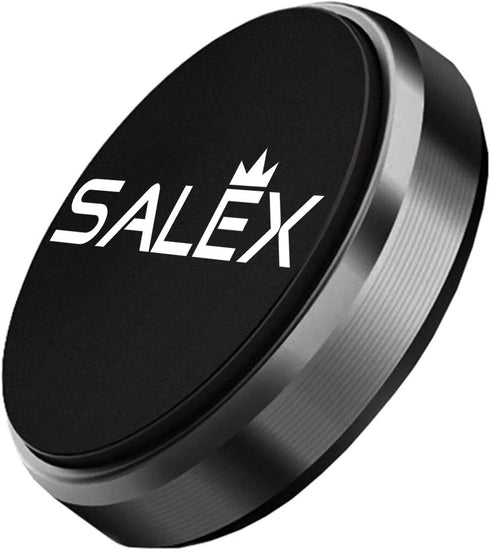 SALEX Magnetic Phone Car Mount with 3M Adhesive. Black Flat Cell Phone Holder for Car Dashboard, Truck, Wall, Mirror, Table. Universal Low Profile...
