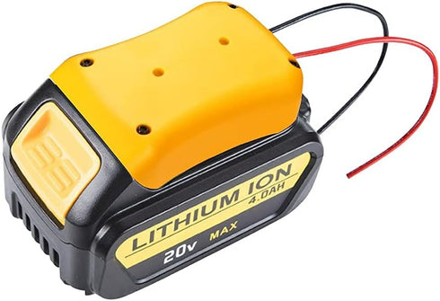 2 Packs Upgrade for DeWALT Battery Adapter Power Source Mount for Dewalt 20V Battery Adaptor Dock with Wires Battery Converter Connector DIY Power...