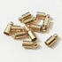 50pcs Glue-in Style Necklace Cord Crimp End Caps Tassel caps Beads crimps end (4mm Wide, 9mm Long, KC Gold Plated)...
