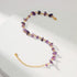 Gold Ankle Bracelets for Women,Purple Crystal Anklet Bracelet,Healing Stone Anklet Bracelet,Adjustable Summer Beach Foot Jewelry Gifts for Women...