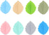 8pcs Knitting Needle Stoppers, Cute Leaf-Shaped Knitting Needle Protectors End Caps Point 8 Colors Silicone Knitting Needle Stitch Tips Stoppers S...