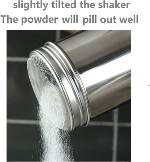 1 Pack Shaker Sifter Dispenser Duster Container Stainless Steel For Cinnamon Flour Powdered Sugar baking soda Cocoa Cornstarch ect. (Model-1)...