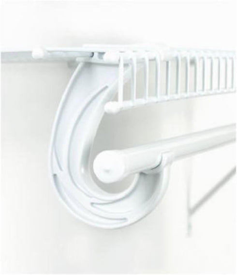 SuperSlide White Closet Rod Support Pack of 2...
